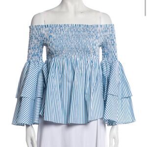 Caroline Constas smocked blouse medium